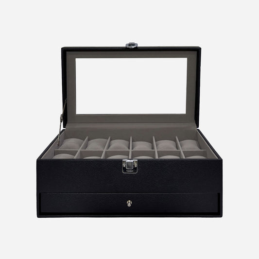 12 SLOT BOX WITH DRAWER