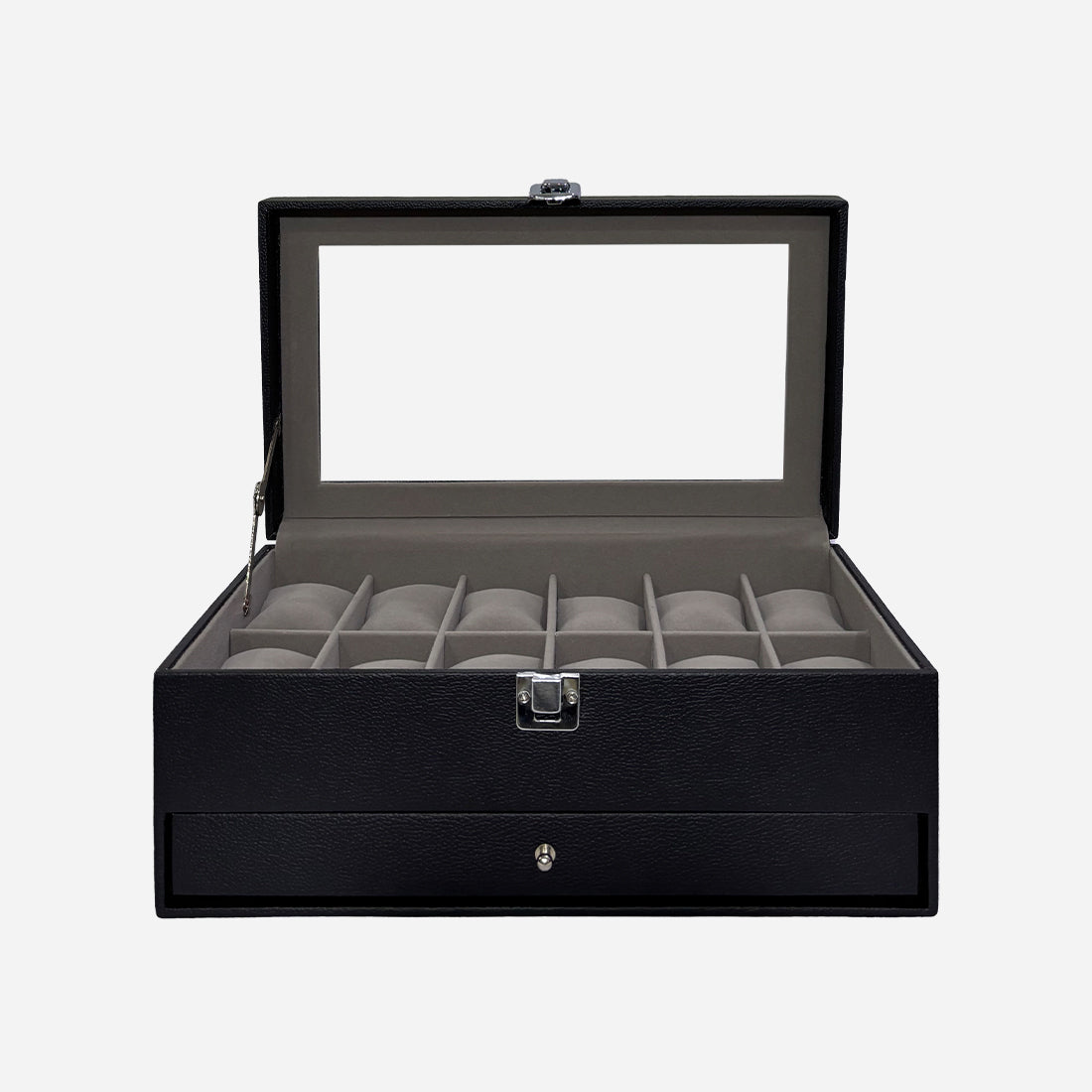 12 SLOT BOX WITH DRAWER